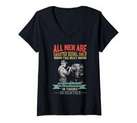 Women's All Men are Created Equal The Best Turn Wrenches Seventies V-Neck T-Shirt