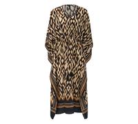 Women's All-Over Print Dress with Tying Belt COMMA Beige L