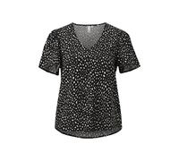 Women's All-over Print Viscose Blouse QS Noir 38