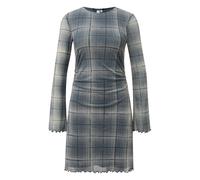 Women's All-Over Printed Mesh Knee-Length Dress QS Gris L