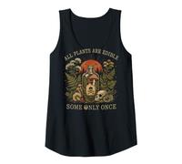 Women's All Plants are Edible Some Only Once Funny Botany Gardening Tank Top