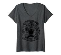 Women's All Plants are Edible Some Only Once Funny Gardening Humor V-Neck T-Shirt
