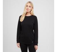 Women's All Season Merino Long Sleeve Baselayer Top, Black L