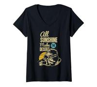 Women's All Sunshine Make Desert The Outdoor Adventure V-Neck T-Shirt