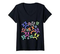 Womens All The Unhappy Faces V-Neck T-Shirt