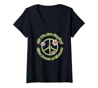 Womens All We Are Saying, IS Give Peace A Chance. V-Neck T-Shirt