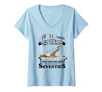 Women's All Women are Created only The Best Still do Pilates in 70s V-Neck T-Shirt