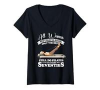 Women's All Women are Created only The Best Still do Pilates in 70s V-Neck T-Shirt