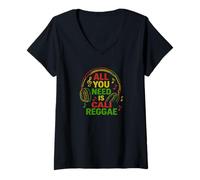 Women's All You Need is Cali Reggae Music | Vintage Reggae V-Neck T-Shirt