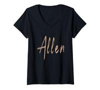 Womens Allen Texas Vintage elegant design V-Neck T-Shirt