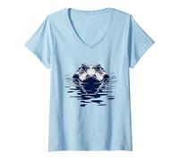 Womens Alligator Crocodile Gator Bayou Swamp Wildlife Predator V-Neck T-Shirt