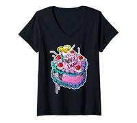 Womens Almost Dead Birthday Cake V-Neck T-Shirt