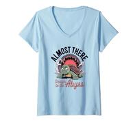 Womens Almost There Straight To The Abyss Turtle V-Neck T-Shirt