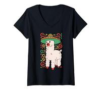 Women's Alpaca Squad Retro Design Funny Alpaca Llama V-Neck T-Shirt