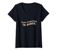 Womens Also Available in Sober Funny Drinking Drinker Drunk Beer V-Neck T-Shirt