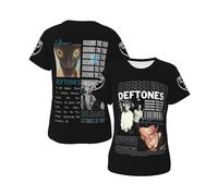 Women's Alternative Metal Band T-Shirts Stylish Short Sleeve Summer Tees Multi-Sided Printed Shirt Multicoloured XXL