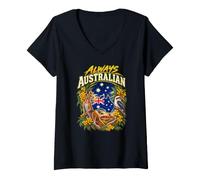 Women's Always Australian Vintage Australia Aussie Shirt V-Neck T-Shirt