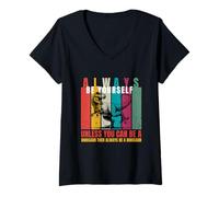 Womens Always Be Yourself Unless You Can Be a Dinosaur Funny Quote V-Neck T-Shirt