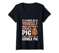 Women's Always Be Yourself Unless You Can Be A Guinea Pig Cavy Pets V-Neck T-Shirt