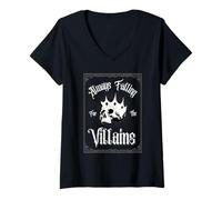 Womens Always Falling for The Villains Skull Crown Gift V-Neck T-Shirt