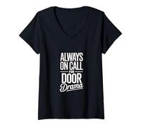 Womens Always on Call for Door Drama Locksmith V-Neck T-Shirt