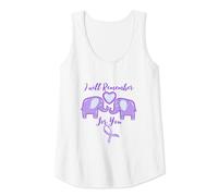Womens alzheimer awareness Purple Elephant Dementia Alzheimers Tank Top