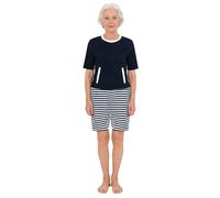 Womens Alzheimers Clothing - Alzheimer Anti-strip Rompers Navy Blue S