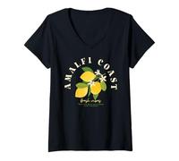 Women's Amalfi Coast Italy Sorrento Capri Lemons V-Neck T-Shirt