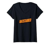 Women's Amazing Backstabber Graphic Costume V-Neck T-Shirt
