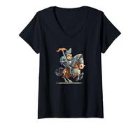 Womens Amazing Knight Rider for Horses and Medieval Lovers V-Neck T-Shirt
