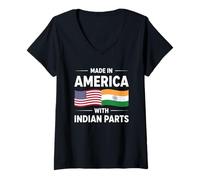 Women's America Indian Heritage USA India Roots Identity V-Neck T-Shirt