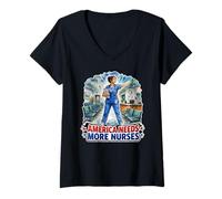 Women's America Needs More Nurses V-Neck T-Shirt