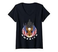 Women's America V-Neck T-Shirt