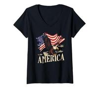 Women's America V-Neck T-Shirt