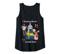 Womens American Grown Swedish Roots Black Womens African Tank Top