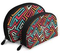 Womens American Grunge Graffiti Style Travel Cosmetic Bags Waterproof 2PC Makeup Clutch Pouch Cosmetic and Toiletries Organizer Bag Portable Travel Toiletry Pouch Girls