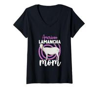 Womens American Lamancha Mom V-Neck T-Shirt