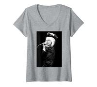 Women's American New Wave Singer Live By Simon Fowler V-Neck T-Shirt