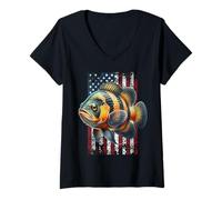 Womens American Oscar Fish US Oscar Fish V-Neck T-Shirt