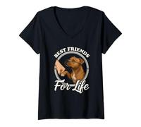 Women's American Pit Bull Terrier Dog Lover Design Pit Bull Terrier V-Neck T-Shirt