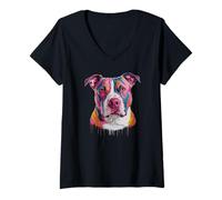 Womens American Pit Bull Terrier Pittie APBT V-Neck T-Shirt