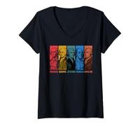 Women's American Revolution Founding Fathers 1776 V-Neck T-Shirt