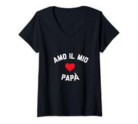 Women's Amo Il Mio Papà V-Neck T-Shirt
