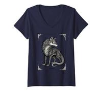 Women's Amon The Watchful Chimera V-Neck T-Shirt