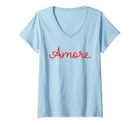 Womens Amore X Italia - My Love Italian Amo V-Neck T-Shirt