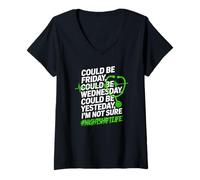 Women's Amusing Night Shift Life Quote for Tired Hospital Staff V-Neck T-Shirt