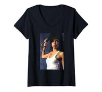 Womens Amy Winehouse Live Coachella Festival California V-Neck T-Shirt