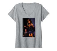 Womens Amy Winehouse Live Glastonbury 2008 by Andy Willsher V-Neck T-Shirt
