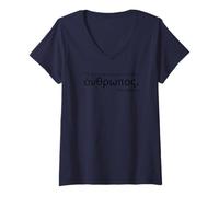Womens Ancient Attic Greek - Protagoras Quote - Greek Philosophy V-Neck T-Shirt