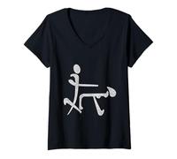 Womens Ancient Chinese Kama Sutra Pinyin Symbol Humor Inspired V-Neck T-Shirt